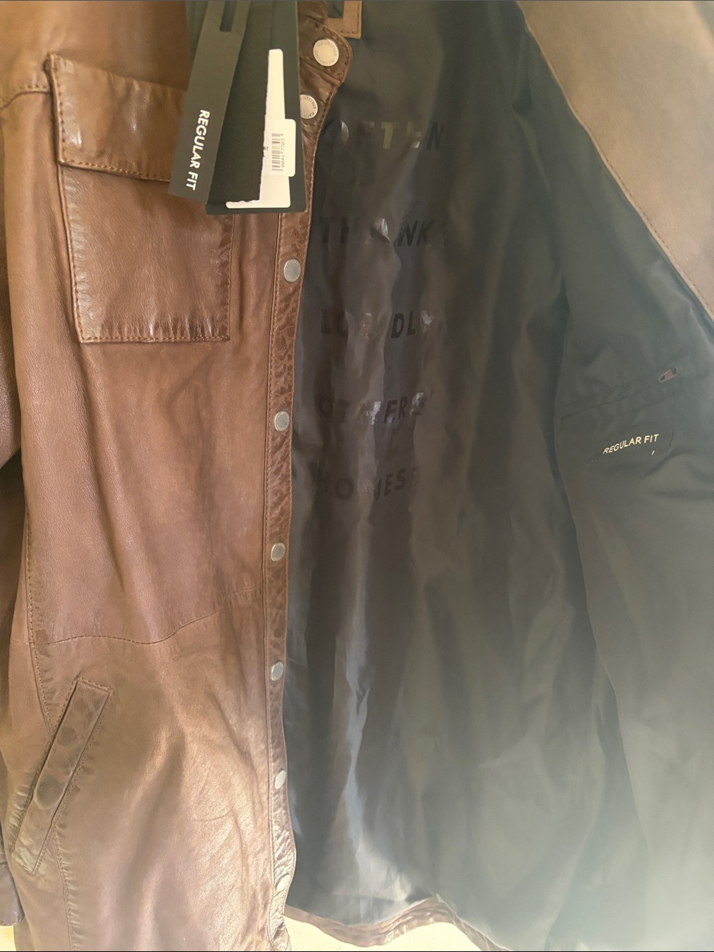 Mauritius Mahi RF Brown Leather Jacket US 10 NWT - Picture 5 of 10